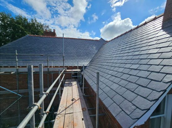 Image of a roof done by Rogers Roofing